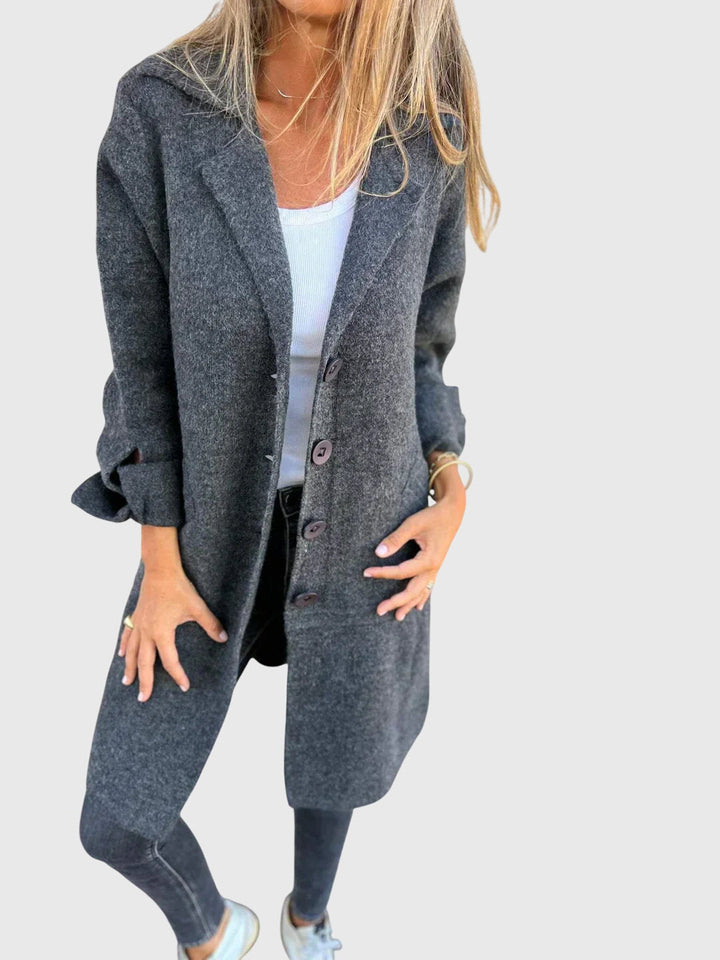 Julie | Relaxed Notched Lapel Longline Blazer