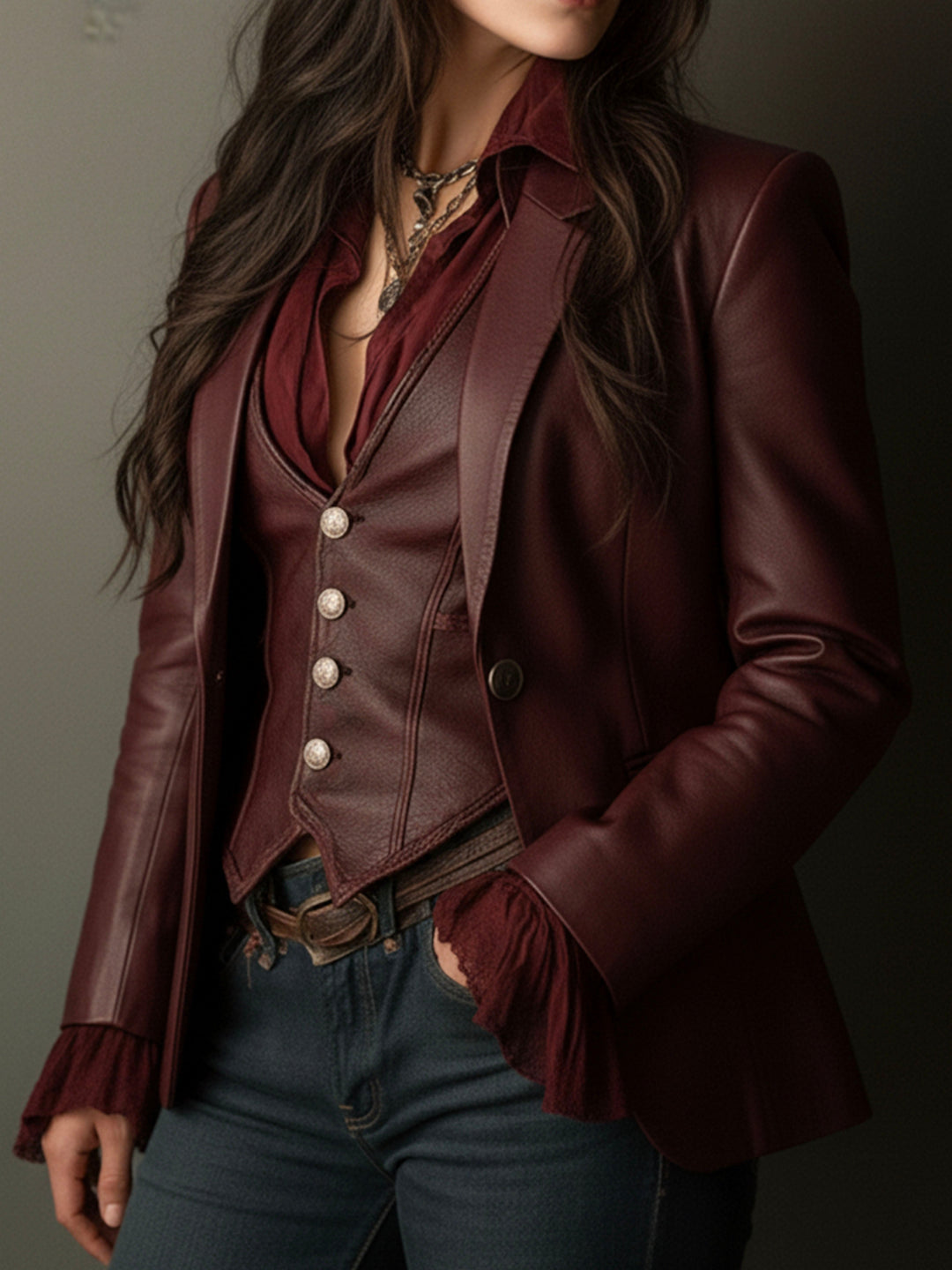 Julie | Stylish Vintage Notched Lapel Blazer Jacket