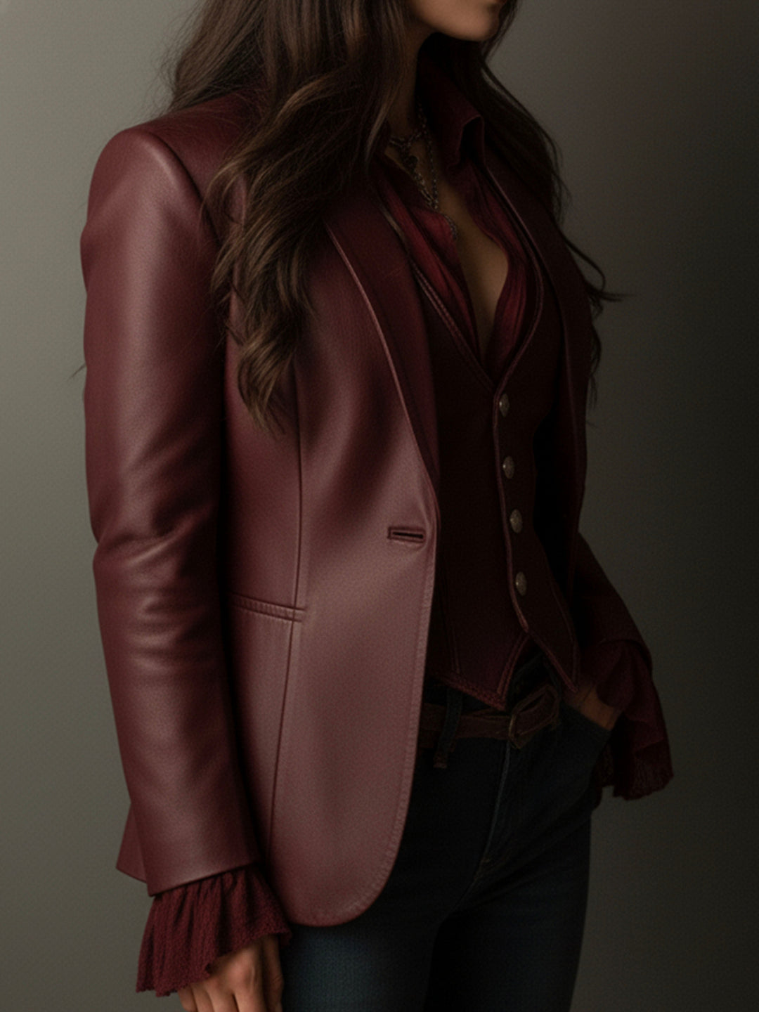 Julie | Stylish Vintage Notched Lapel Blazer Jacket