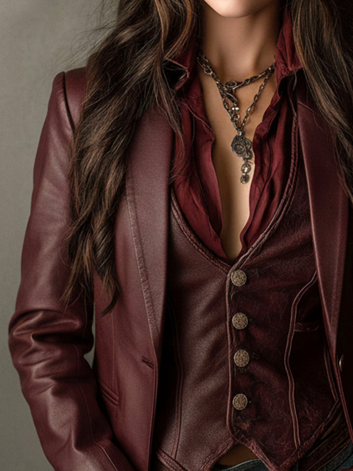 Julie | Stylish Vintage Notched Lapel Blazer Jacket