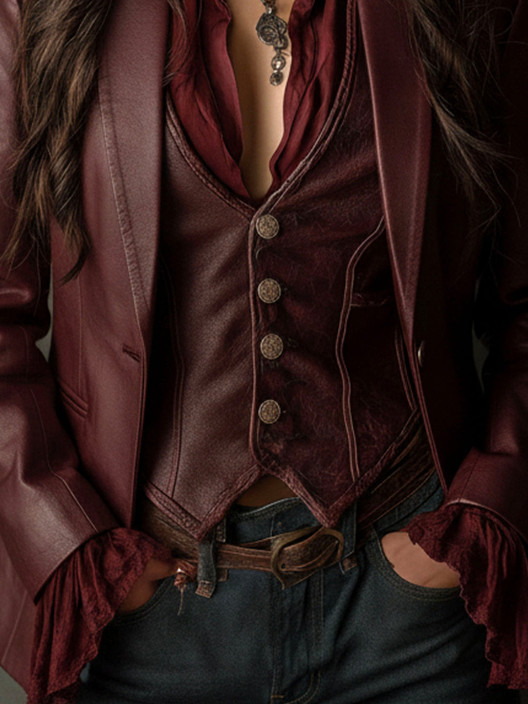 Julie | Stylish Vintage Notched Lapel Blazer Jacket