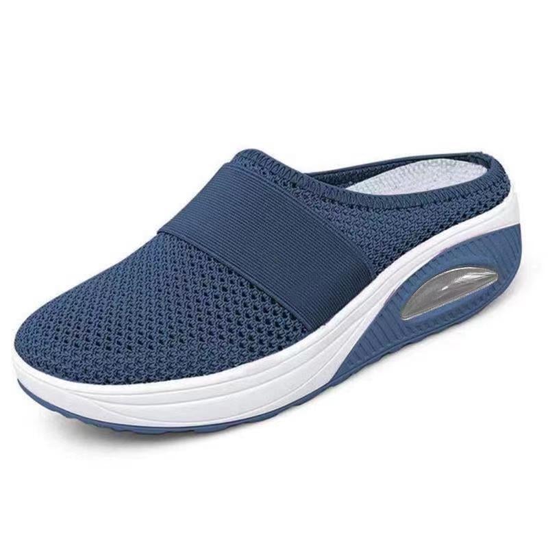 Kaja | Raffineret Slip-On Hjemmesko med Luftsål og Mesh-Overdel