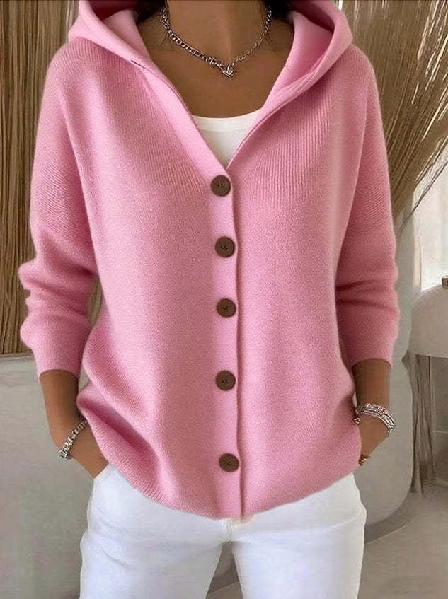 Katherine | Timeless Hooded Button-Up Knit Cardigan