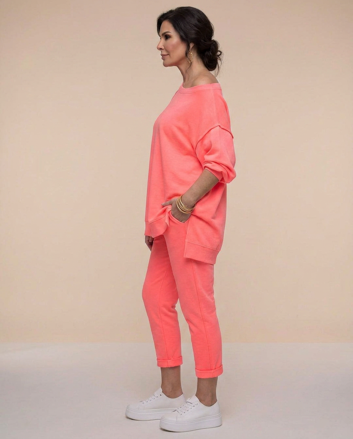 Kayla | Polished Off Shoulder Two Piece Lounge Set