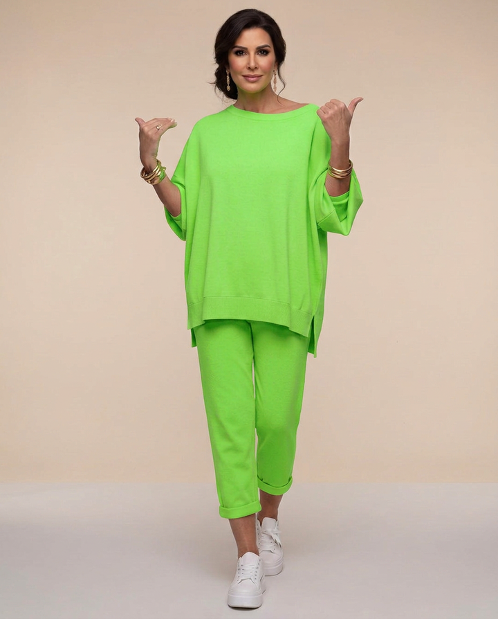 Kayla | Polished Off Shoulder Two Piece Lounge Set