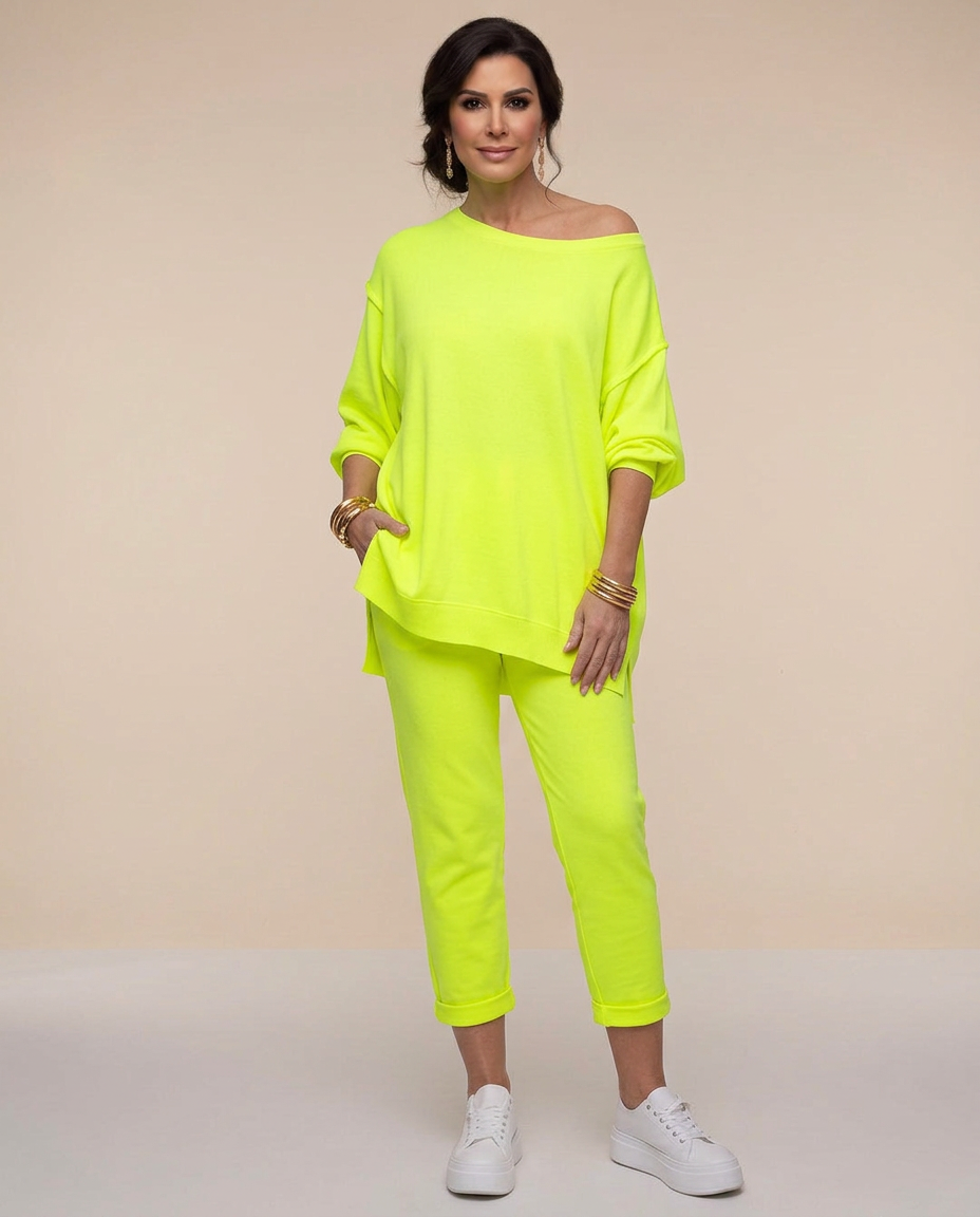 Kayla | Polished Off Shoulder Two Piece Lounge Set