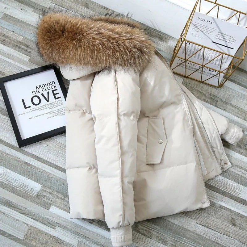 Kayla | Refined Fur-Trim Hooded Puffer Winter Coats