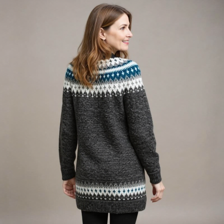 Kayla | Relaxed Fair Isle Tunic Knit Sweater
