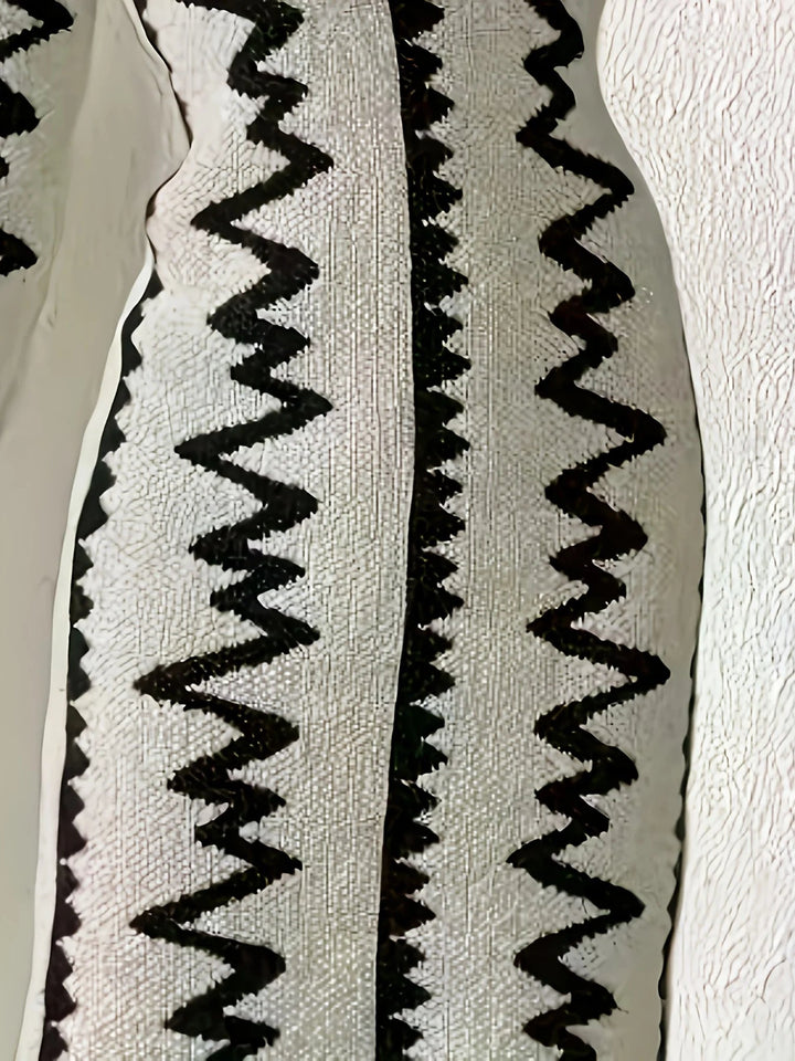 Kelly | Relaxed Zigzag Striped Knit Sweater Dress