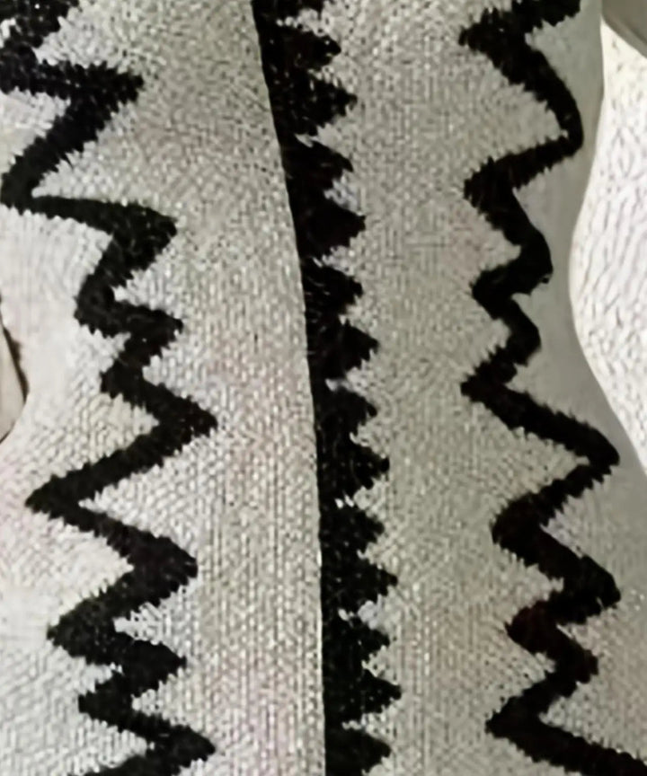 Kelly | Relaxed Zigzag Striped Knit Sweater Dress