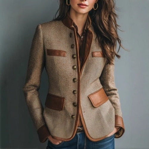 Laura | Polished Tailored Stand Collar Blazer