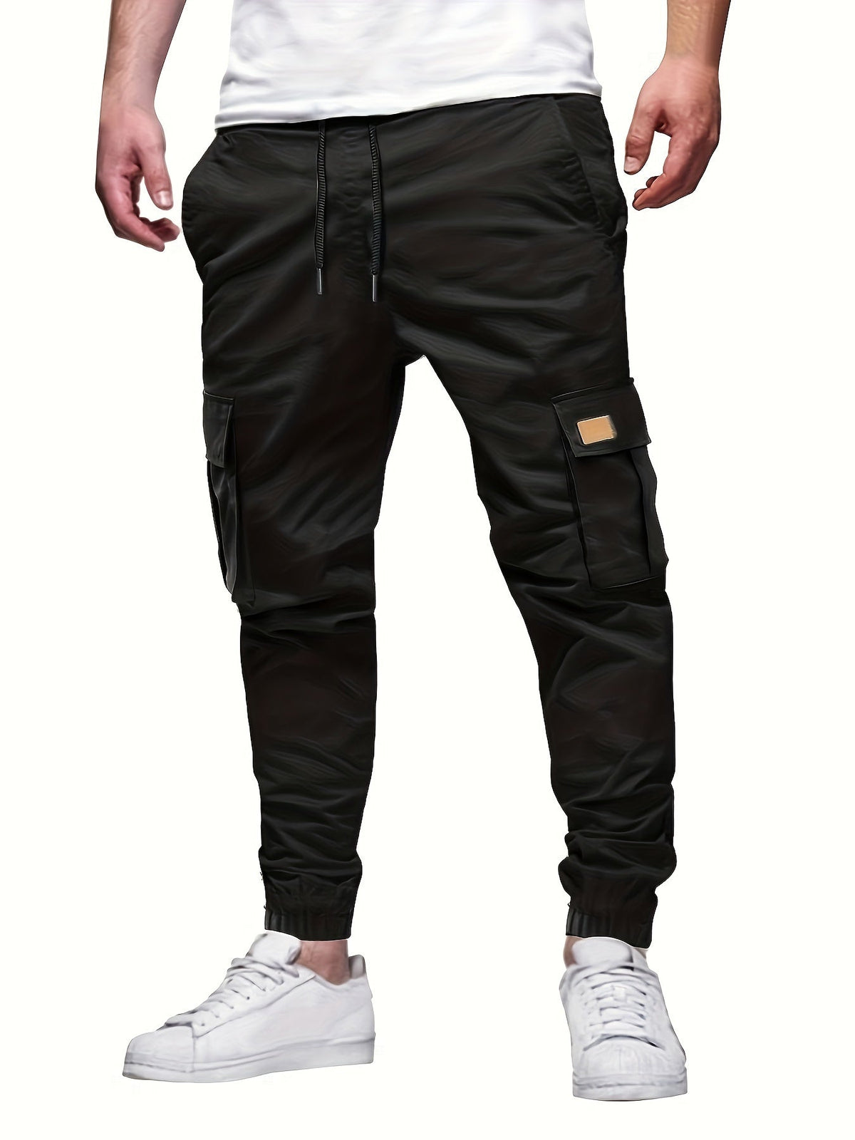 Liam | Klassisk Slim Fit Cargo Bukser med Flaplommer