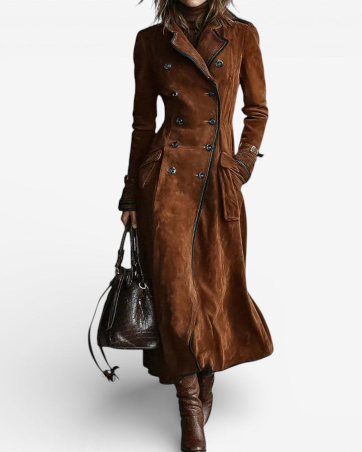 Linda | Double-Breasted Trench-Style Long Winter Coat