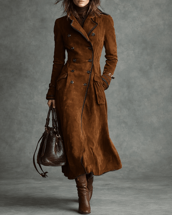 Linda | Double-Breasted Trench-Style Long Winter Coat