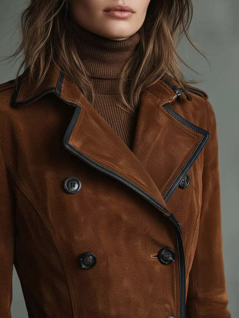 Linda | Double-Breasted Trench-Style Long Winter Coat