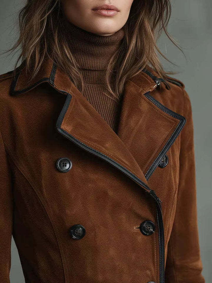 Linda | Double-Breasted Trench-Style Long Winter Coat