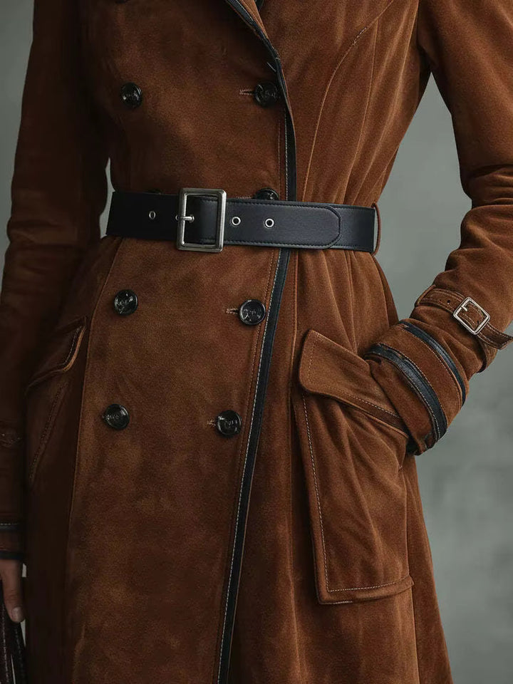 Linda | Double-Breasted Trench-Style Long Winter Coat