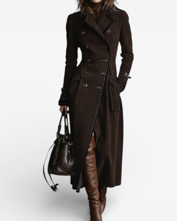 Linda | Double-Breasted Trench-Style Long Winter Coat