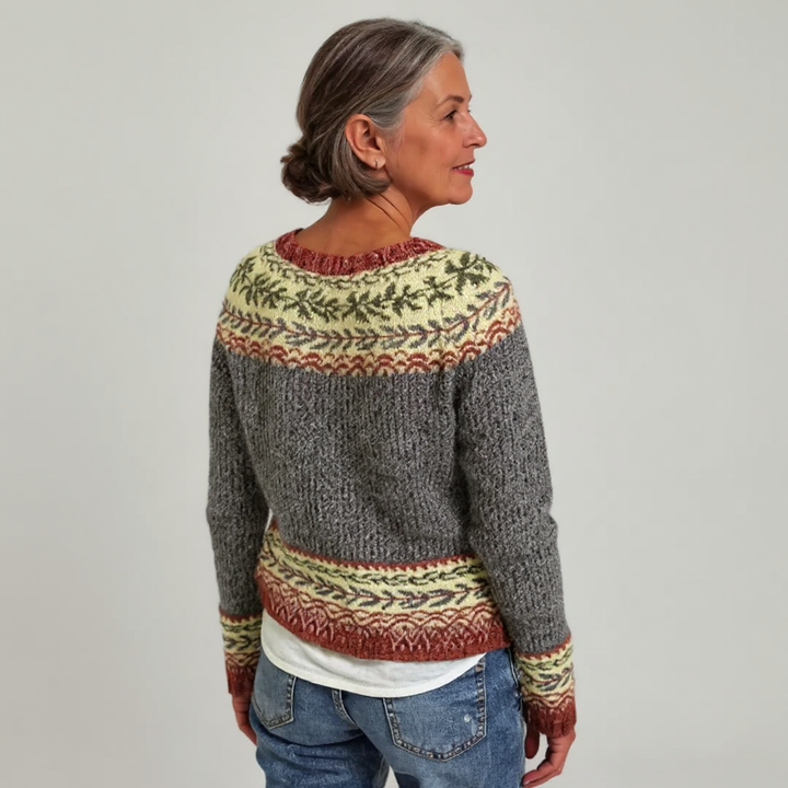Linda | Timeless Fair Isle Crewneck Knit Sweater