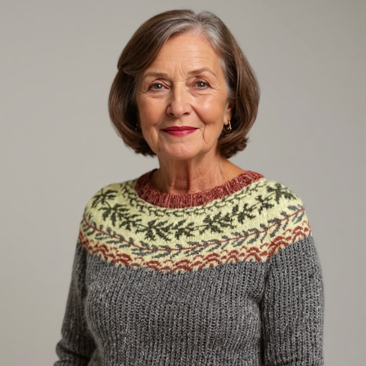 Linda | Timeless Fair Isle Crewneck Knit Sweater