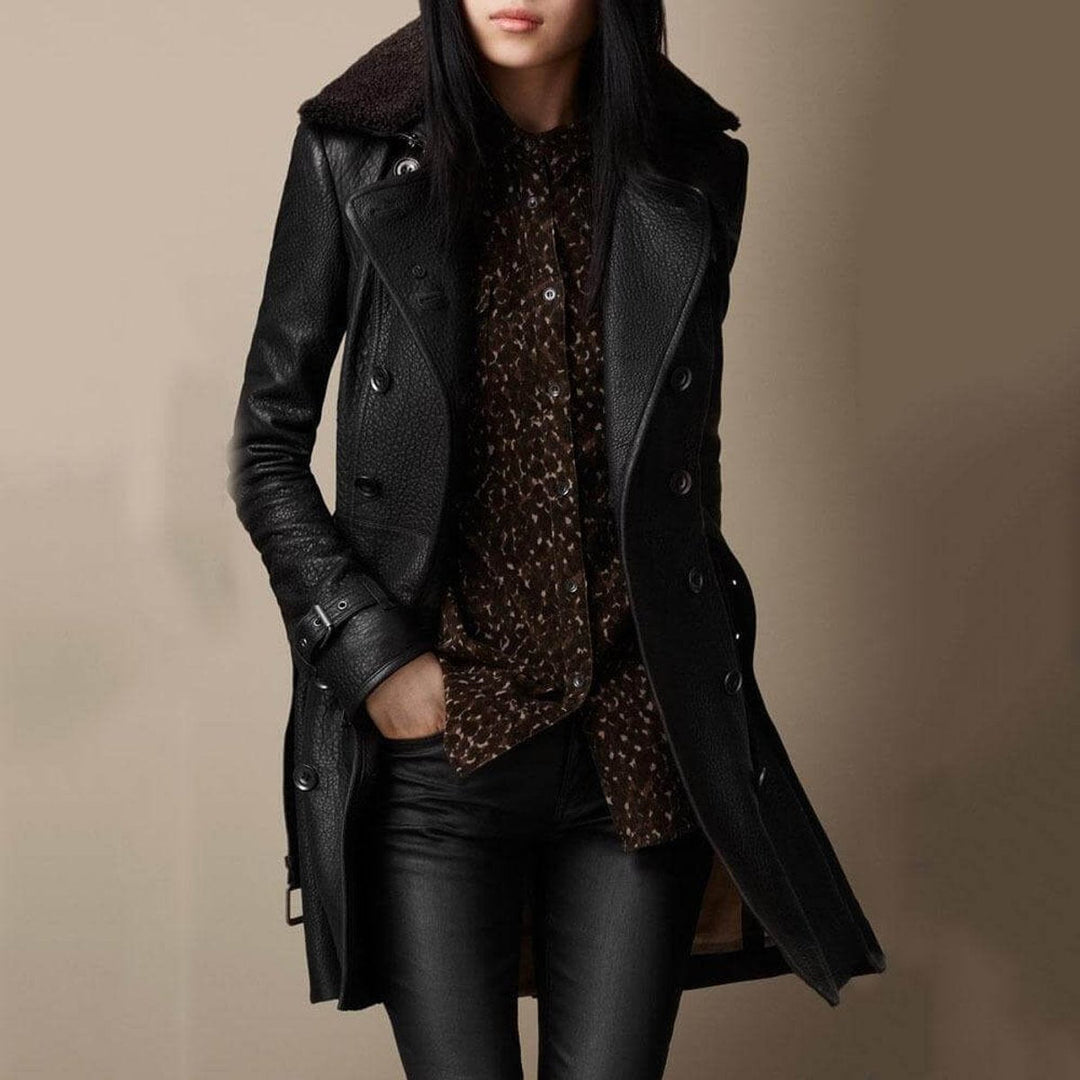 Lisa | Effortless Double-Breasted Long Winter Coat