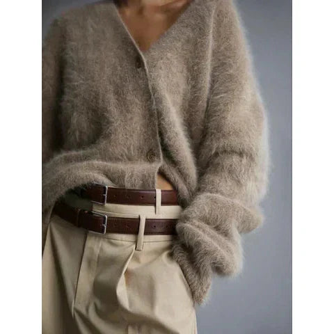 Luna | Klassisk Oversized Cardigan Dame med V-udskæring