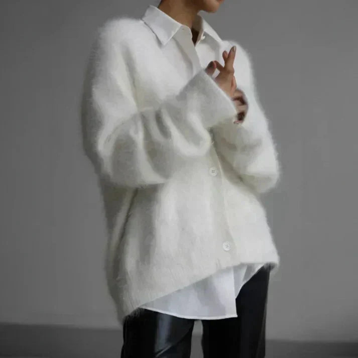 Luna | Klassisk Oversized Cardigan Dame med V-udskæring