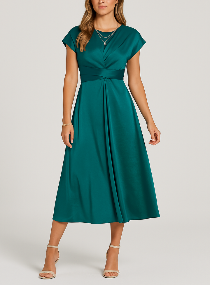 Madison | Cozy Twist-Front Christmas Dress for Holiday Parties