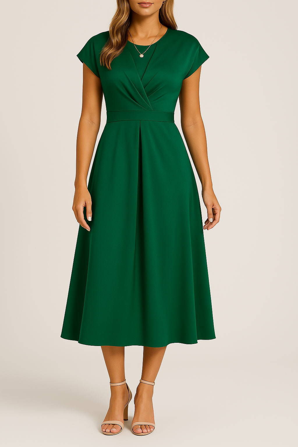 Madison | Cozy Twist-Front Christmas Dress for Holiday Parties