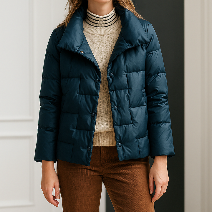 Madison | Sophisticated Quilted Stand Collar Puffer Jacket