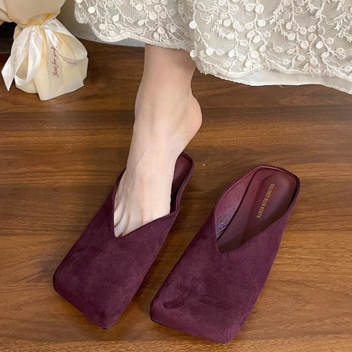 Margaret | Stylish Square Toe Mule Slippers