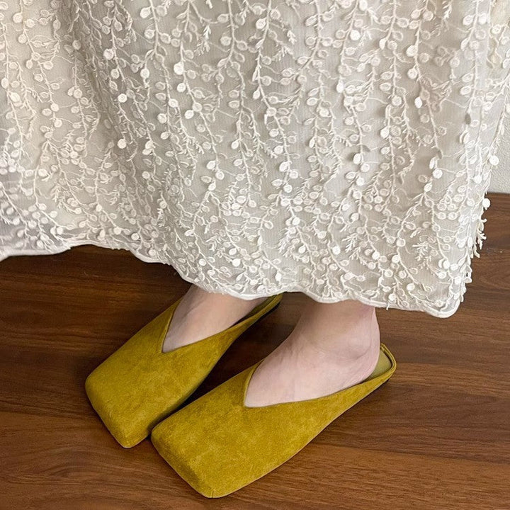 Margaret | Stylish Square Toe Mule Slippers