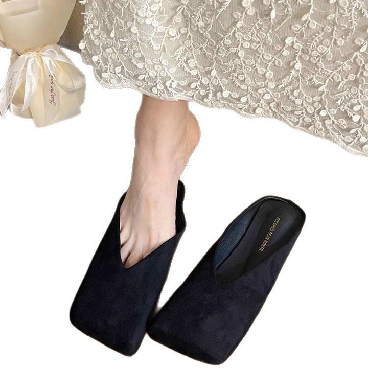 Margaret | Stylish Square Toe Mule Slippers