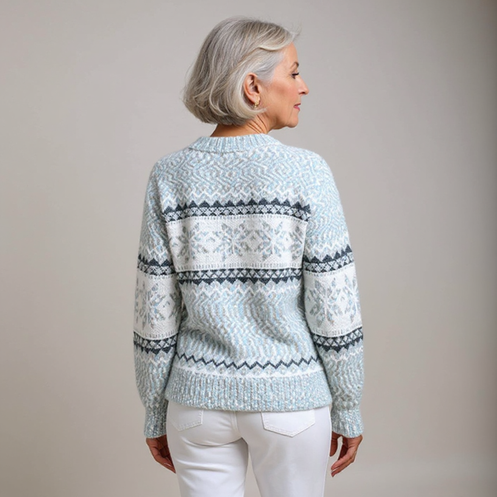 Martha | Timeless Fair Isle Mock Neck Knit Sweater