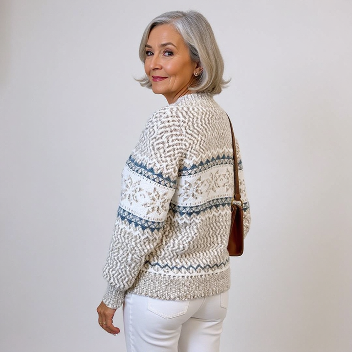 Martha | Timeless Fair Isle Mock Neck Knit Sweater