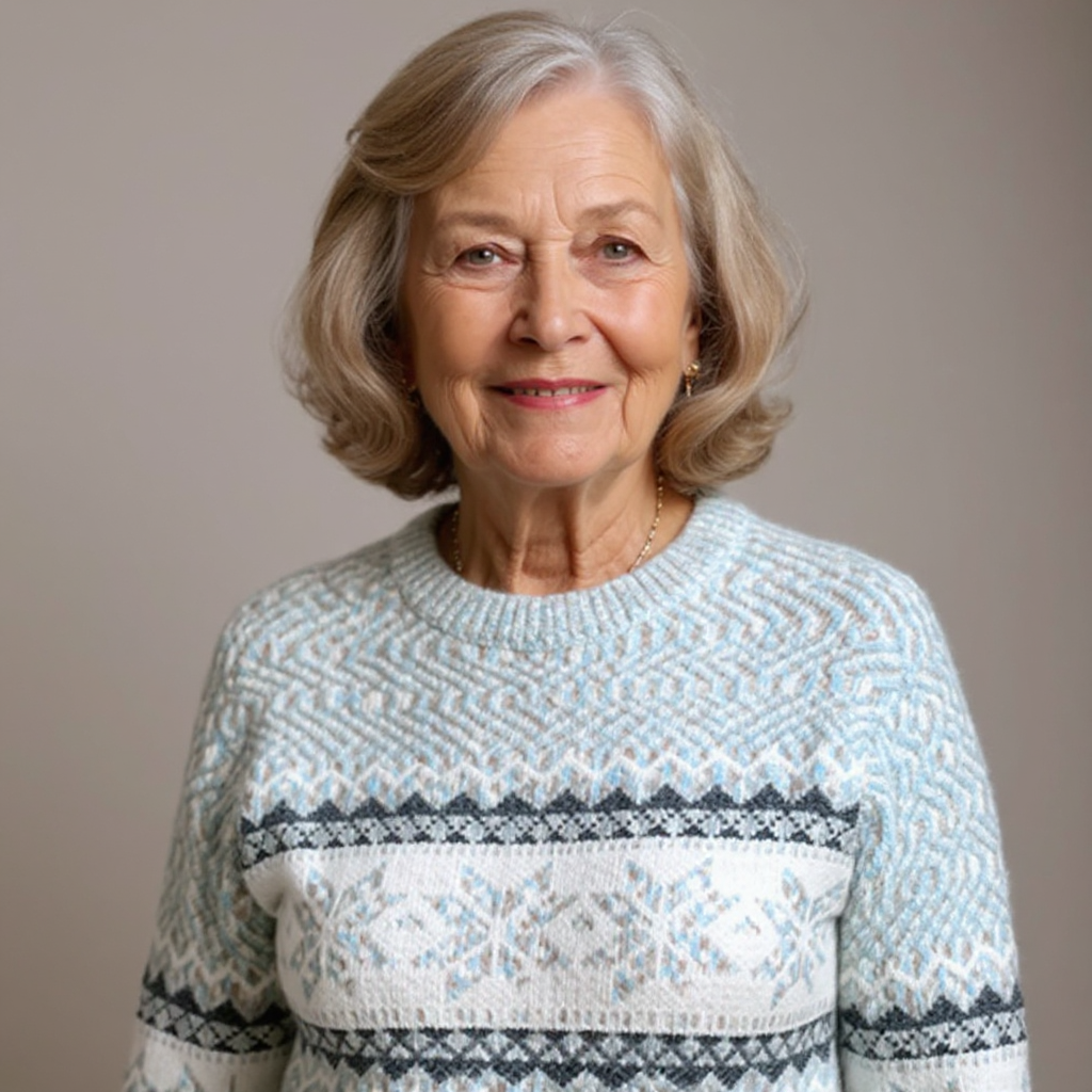 Martha | Timeless Fair Isle Mock Neck Knit Sweater