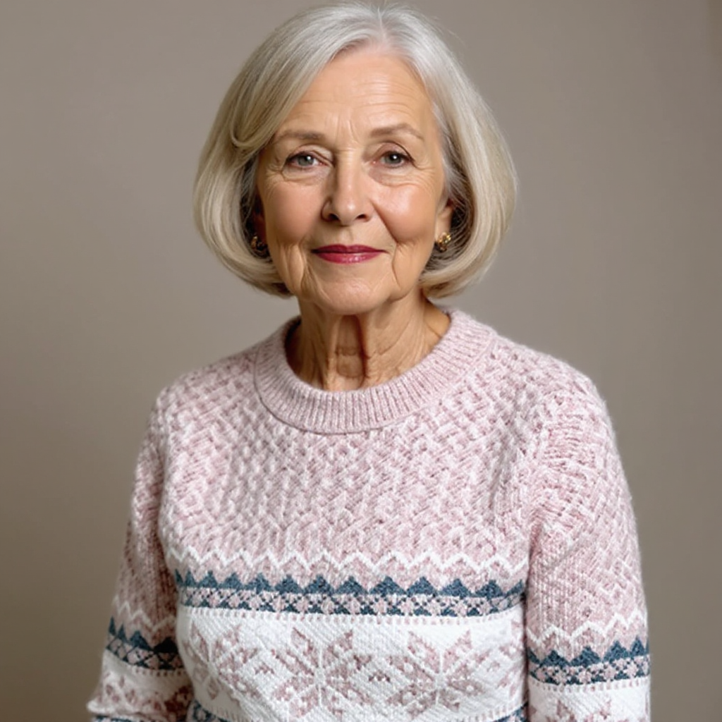 Martha | Timeless Fair Isle Mock Neck Knit Sweater