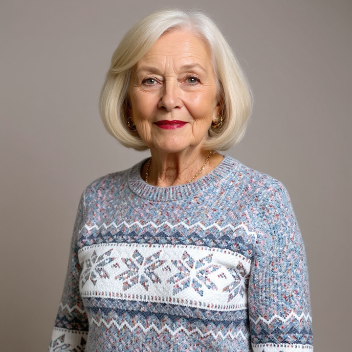 Martha | Timeless Fair Isle Mock Neck Knit Sweater