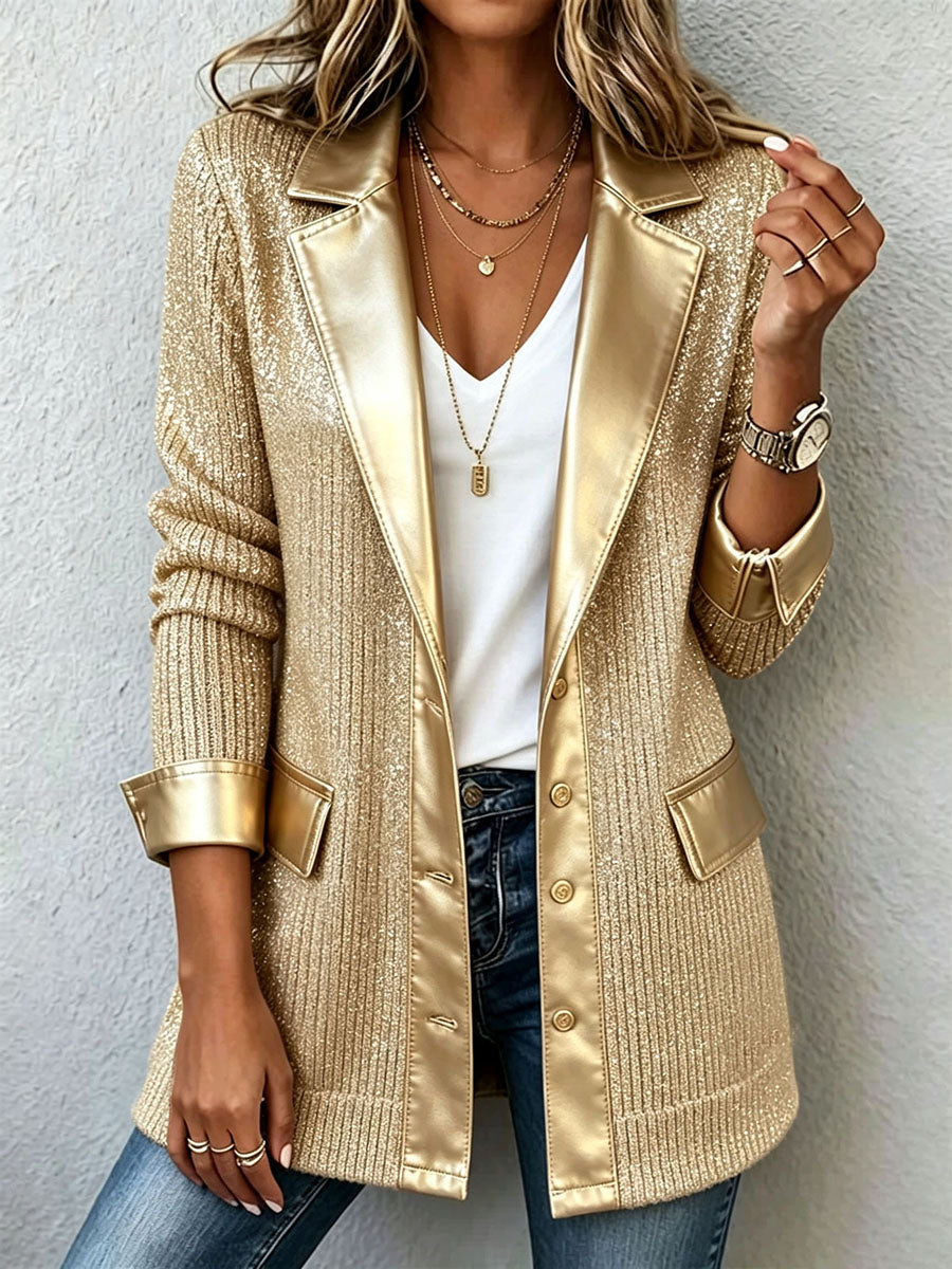 Mary | Cozy Ribbed Longline Knit Blazer