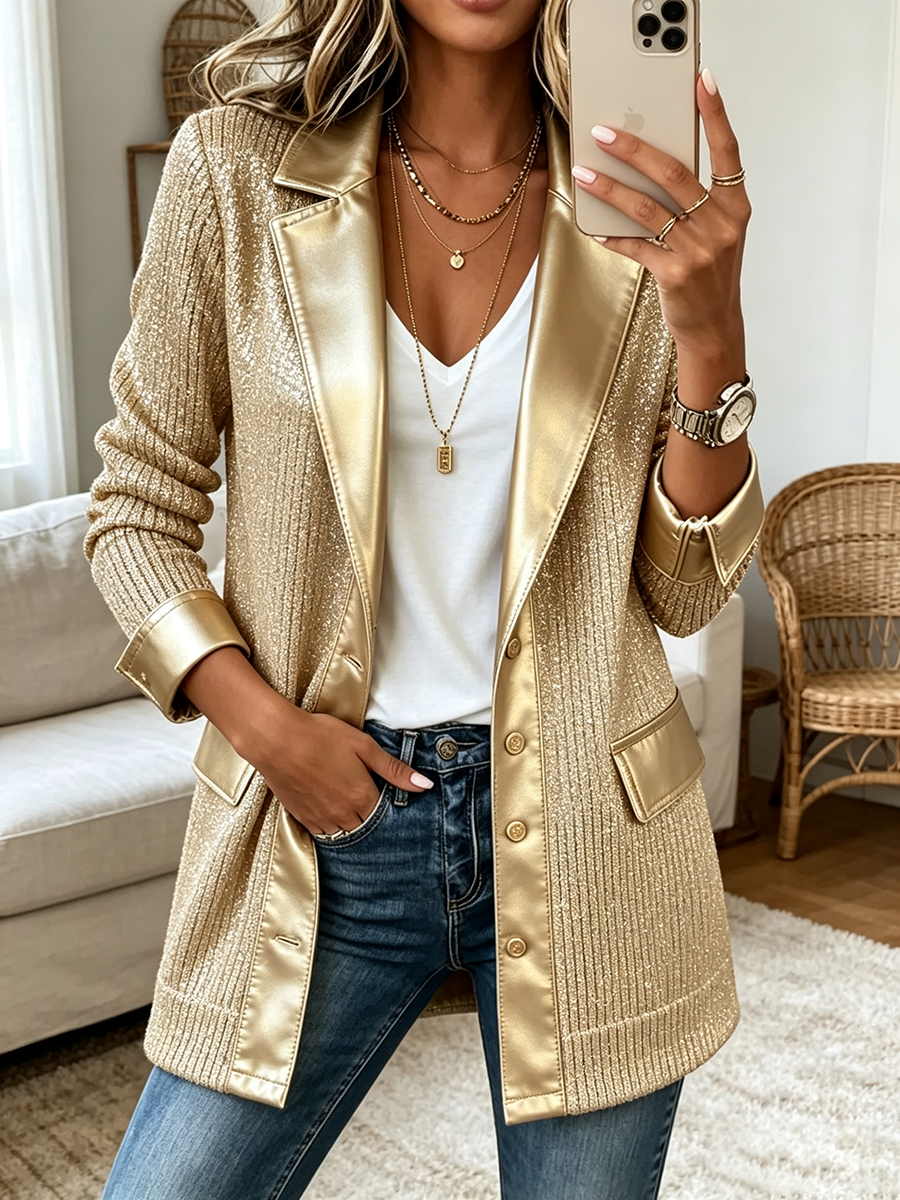 Mary | Cozy Ribbed Longline Knit Blazer