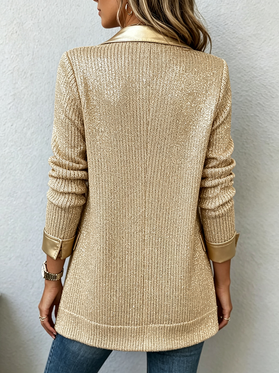 Mary | Cozy Ribbed Longline Knit Blazer