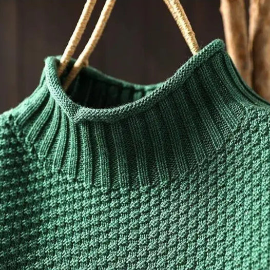 Megan | Classic Oversized Mock Neck Knit Sweater
