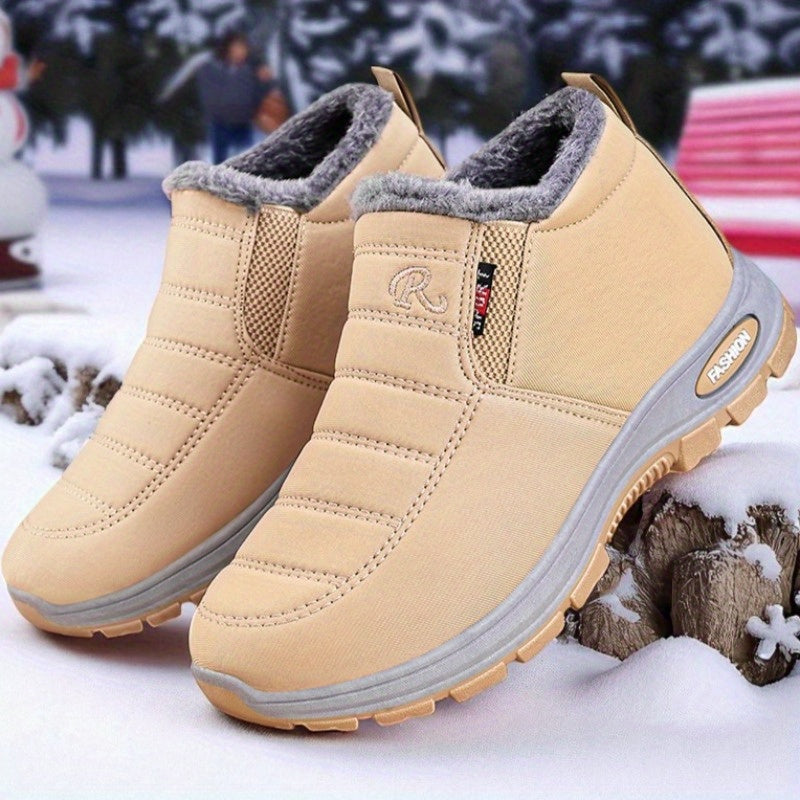 Megan | Stylish Plush-Lined Slip-On Winter Boots