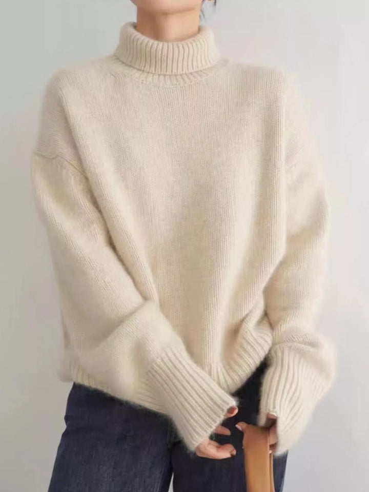 Megan | Timeless Oversized Drop Shoulder Turtleneck Sweater