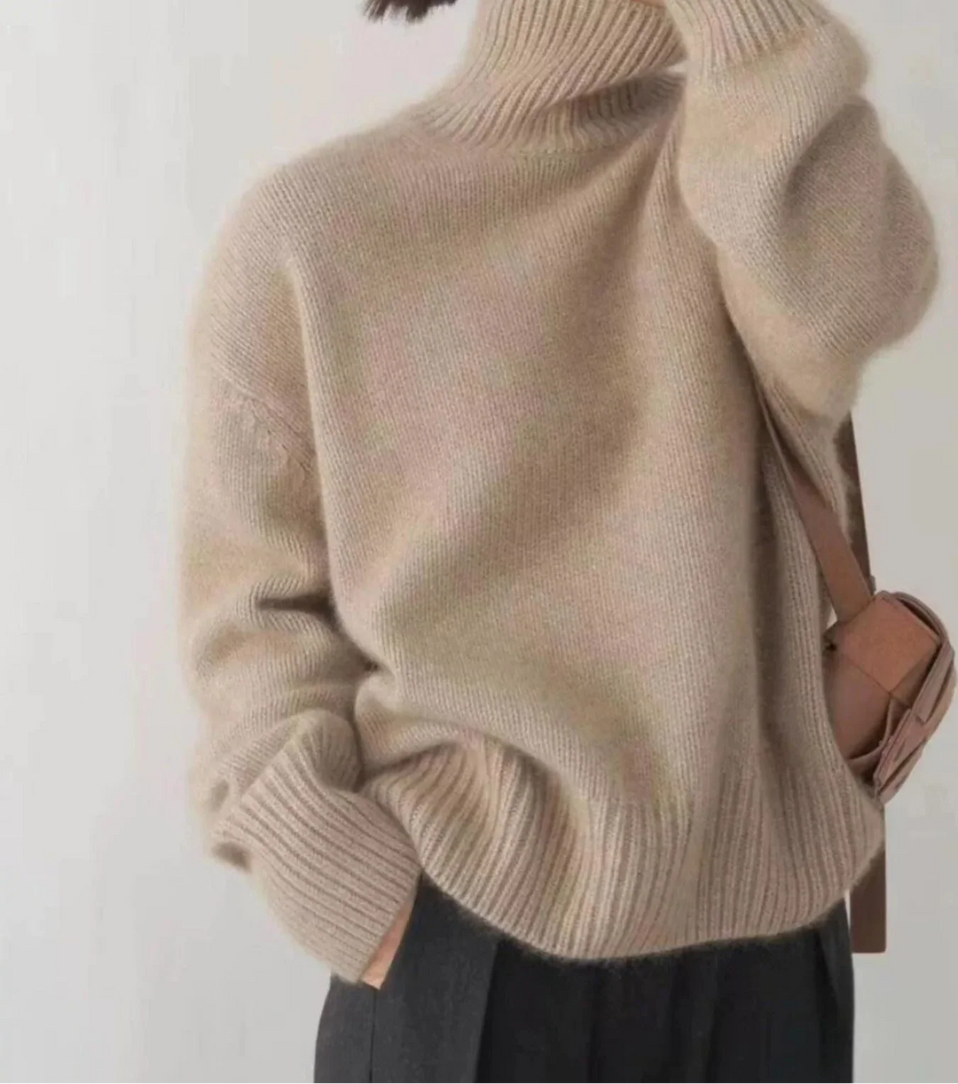 Megan | Timeless Oversized Drop Shoulder Turtleneck Sweater