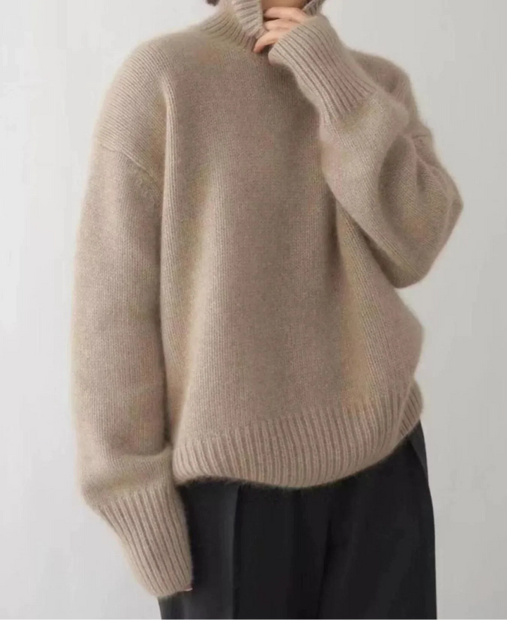 Megan | Timeless Oversized Drop Shoulder Turtleneck Sweater