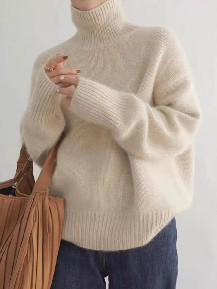Megan | Timeless Oversized Drop Shoulder Turtleneck Sweater