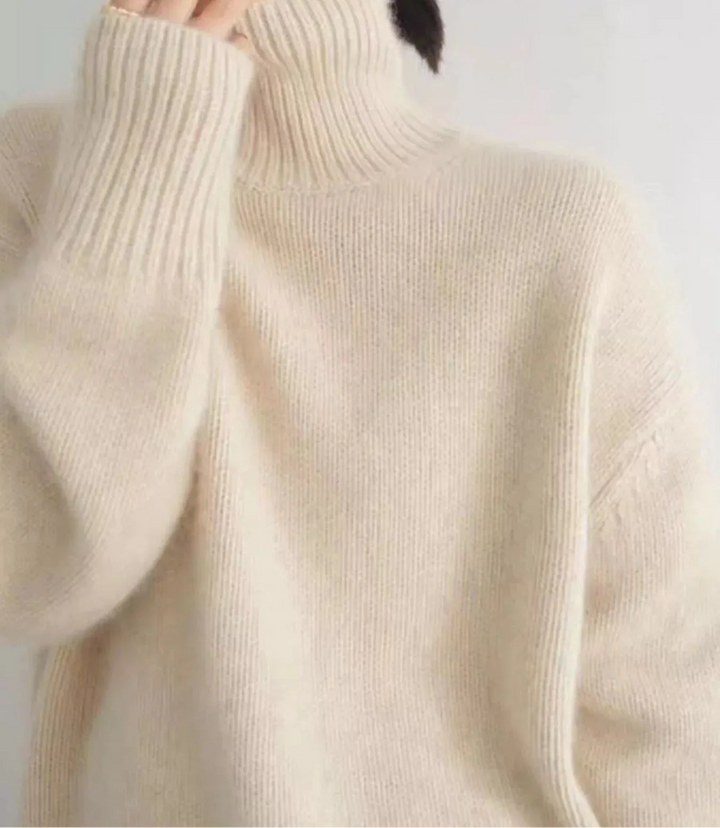 Megan | Timeless Oversized Drop Shoulder Turtleneck Sweater