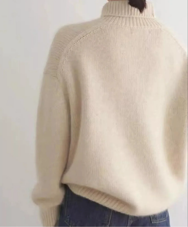 Megan | Timeless Oversized Drop Shoulder Turtleneck Sweater