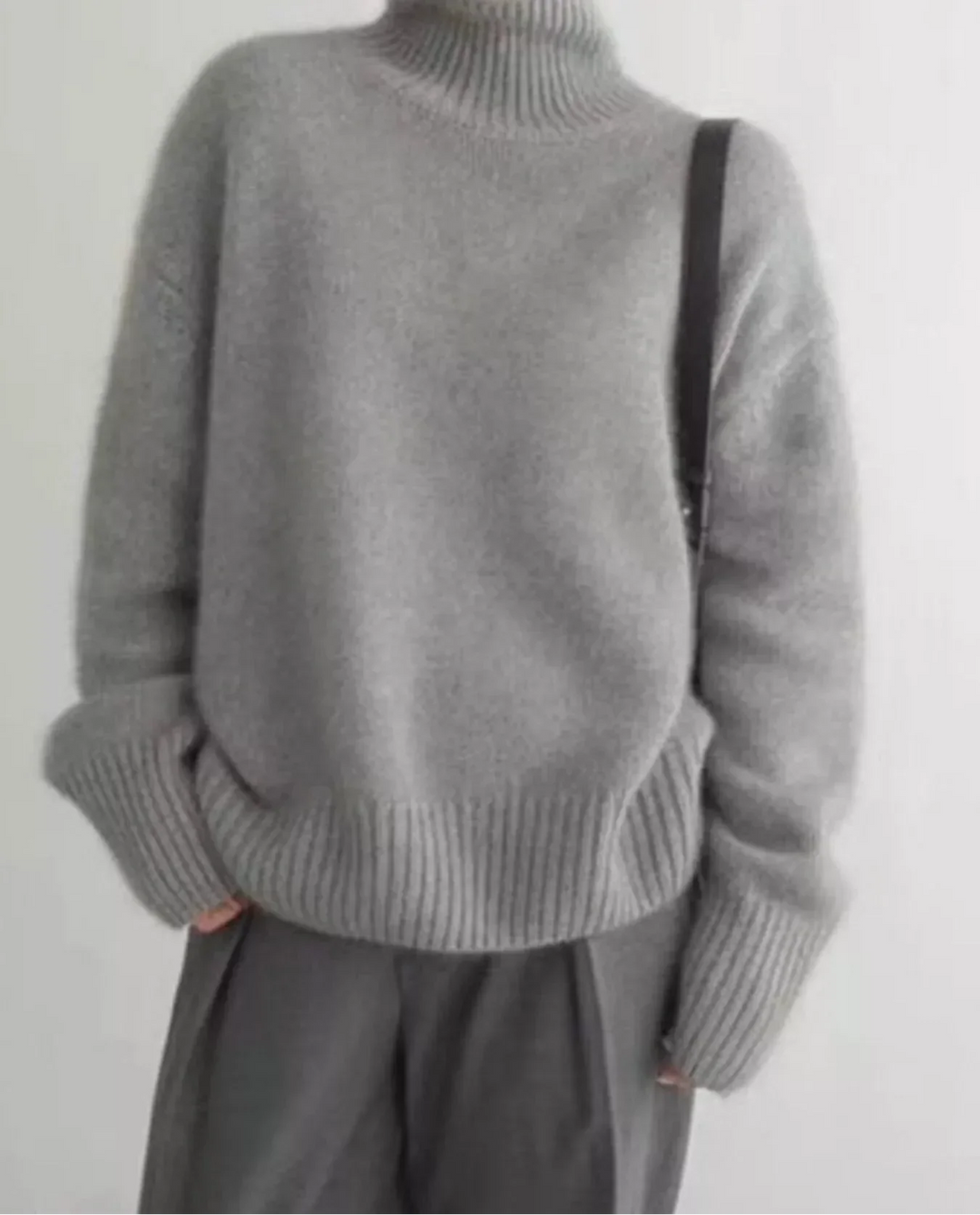 Megan | Timeless Oversized Drop Shoulder Turtleneck Sweater
